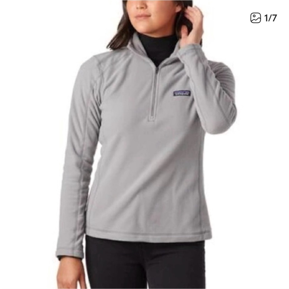 Patagonia Micro D Light Gray 1/4-Zip Pullover